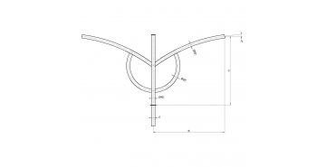 Консольный кронштейн двухрожковый К80-1,0-1,0-1-1