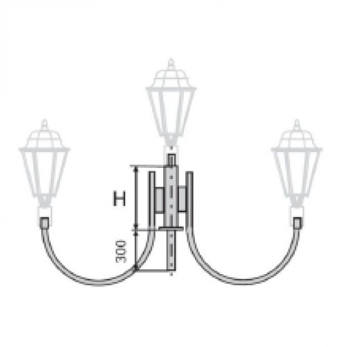 К33-0,7-0,9-0-5 кронштейн четырехрожковый