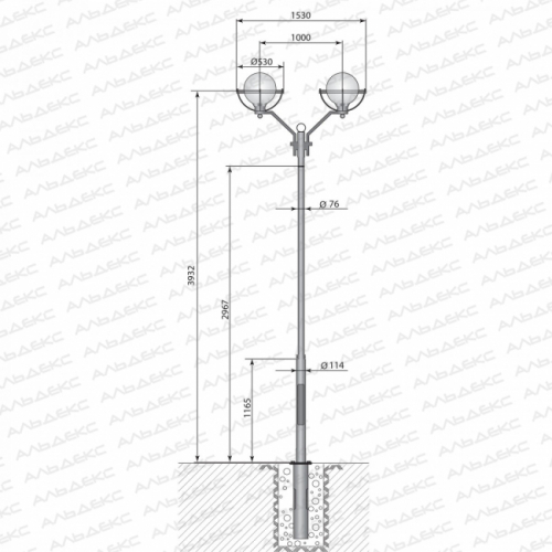 Бол-2-5,1 декоративная опора